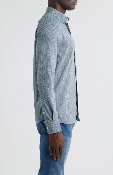 The Movement Long Sleeve Shirt- Polar Blue Gingham