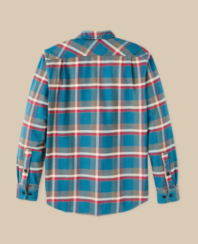 Vintage Flannel Work Shirt- Blue/Gray/Multi Plaid