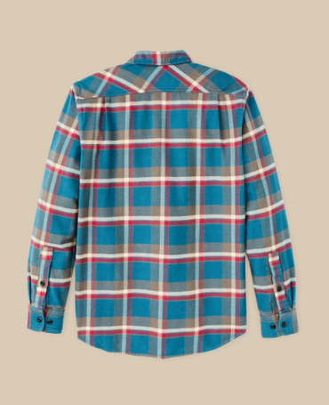Vintage Flannel Work Shirt- Blue/Gray/Multi Plaid