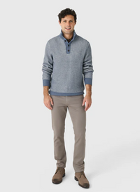 Quarter Button Sweater- Port Huron