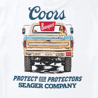 Seager X Coors Banquet Bumper T-Shirt- White