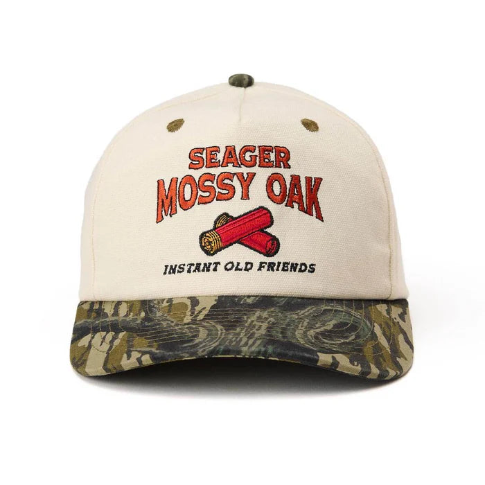 Mossy Oak Gone Huntin' Hat- Cream/Camo