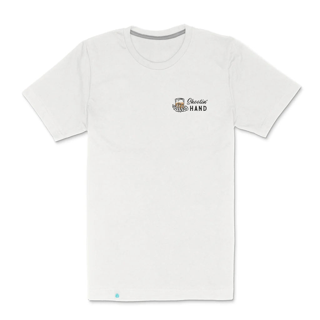Shootin' Hand T-Shirt- Vintage white