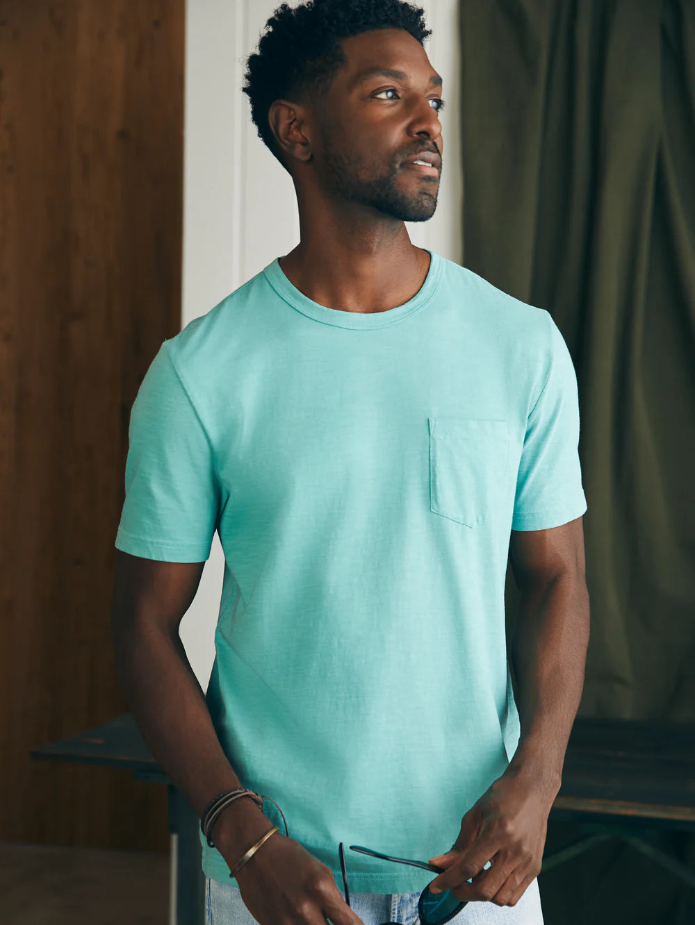 Sunwashed Pocket Tee - Island Teal