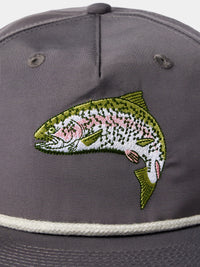 Trout Grandpa Hat - Charcoal