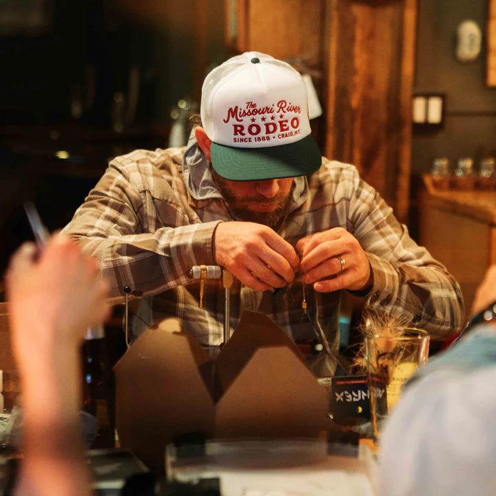 Missouri River Rodeo Hat- White/Green