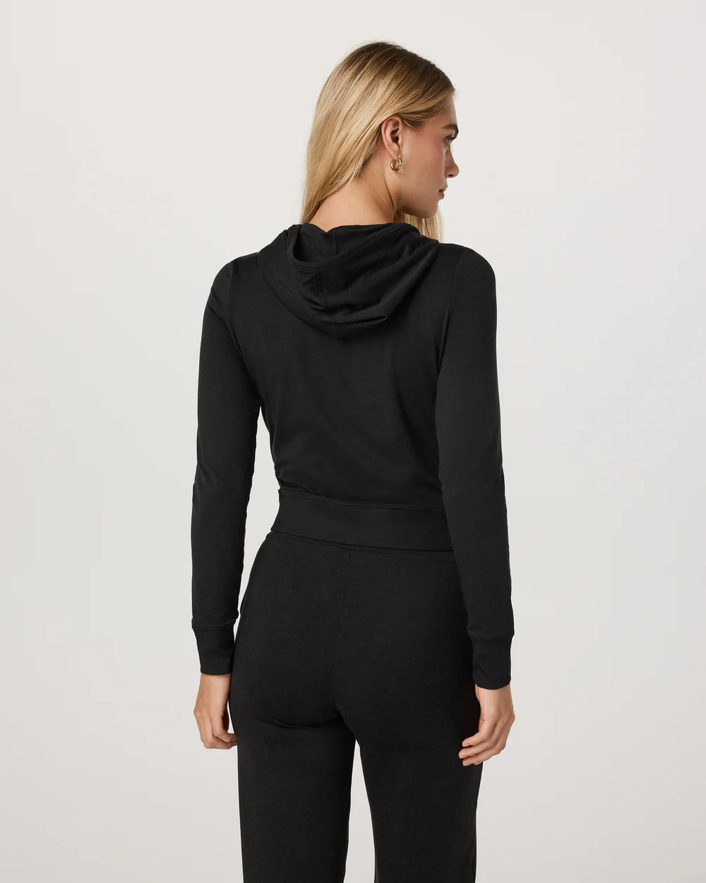 Women's Halo Mini Full Zip Hoodie - Black Heather