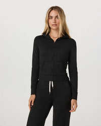 Women's Halo Mini Full Zip Hoodie - Black Heather
