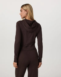 Women's Halo Mini Full Zip Hoodie - Java Heather