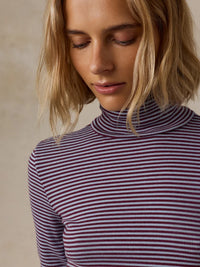Women's Featherweight Freestyle Turtleneck - Cider Sky Stripe