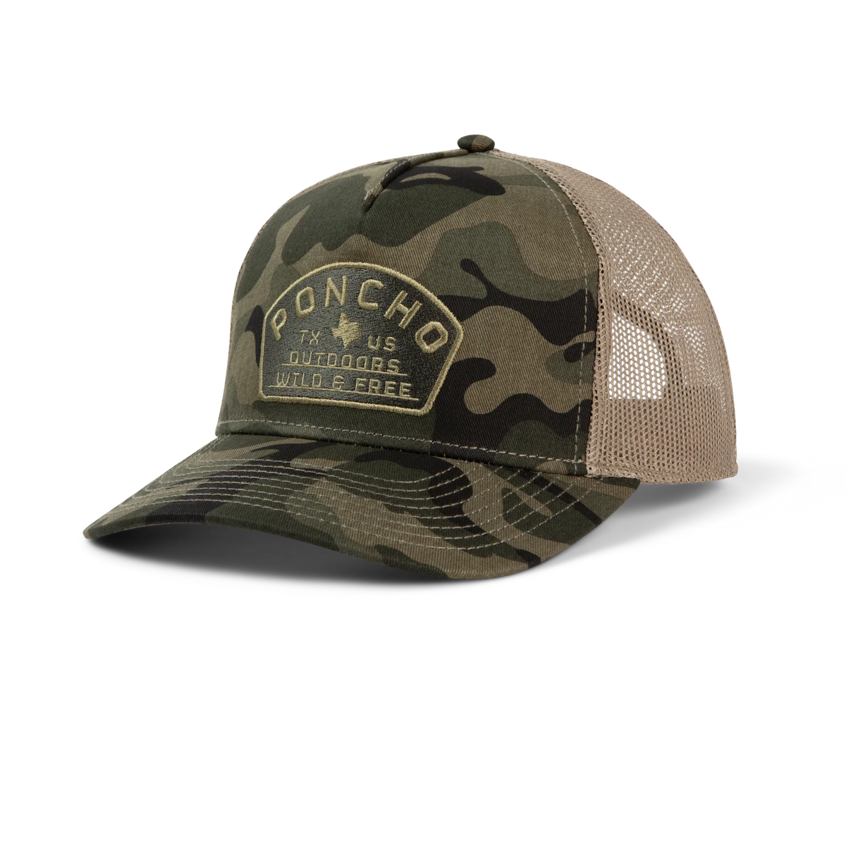 Camo Wild And Free Trucker Hat