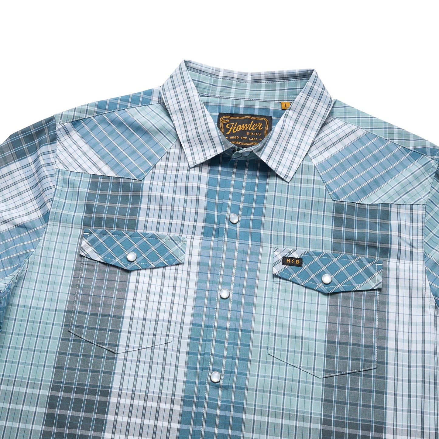 H Bar B Cottage Plaid Snapshirt- Blues