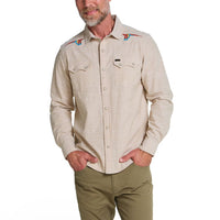 Crosscut Deluxe Long Sleeve Shirt- Parrot Patrol: Dune Chambray
