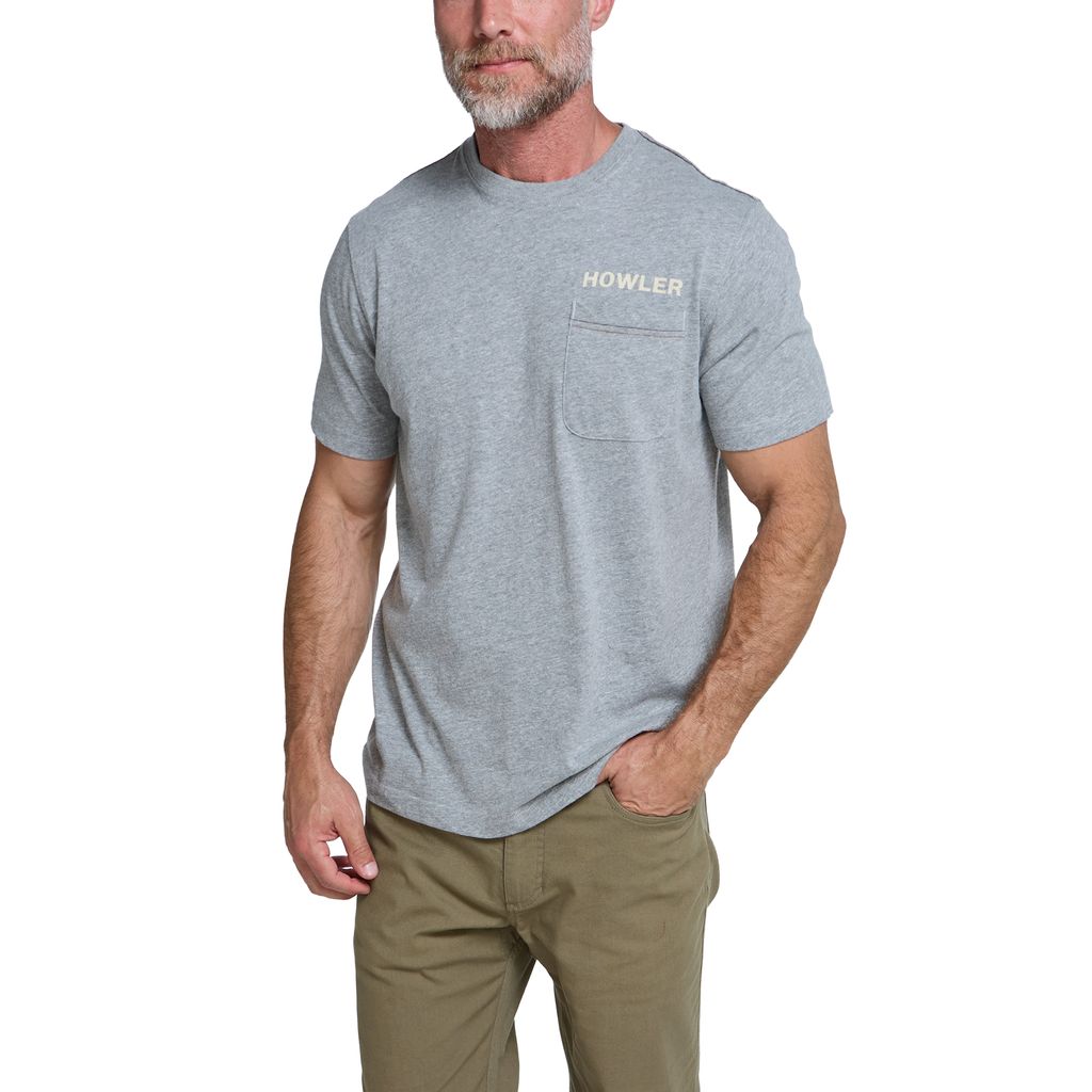Posse's Return Pocket T-Shirt- Grey Heather
