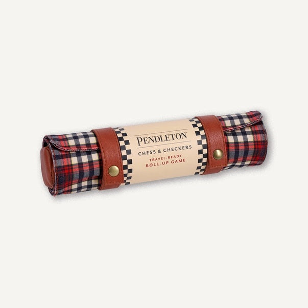 Pendleton Chess & Checkers Set -Red/Black Check
