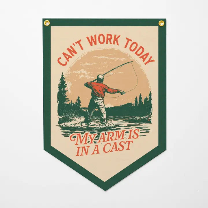 Arm In A Cast Camp Flag