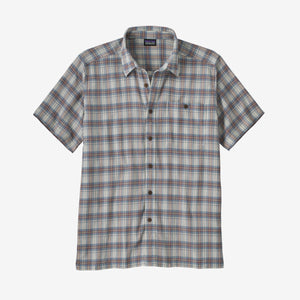 A/C Short Sleeve Shirt: Breezy Plaid- Steam Blue