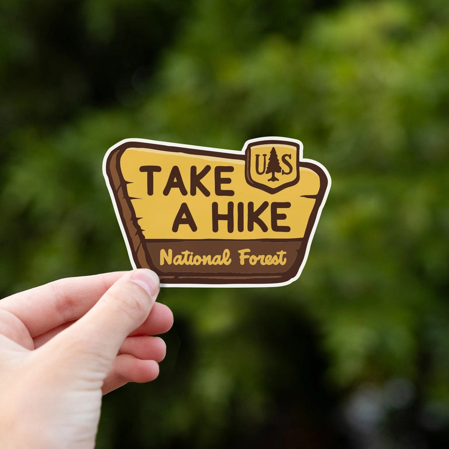 Take A Hike National Forest Vinyl Sticker