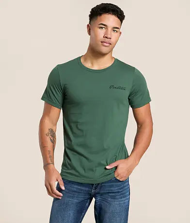 Stag Hillside T-Shirt- Pine/Black