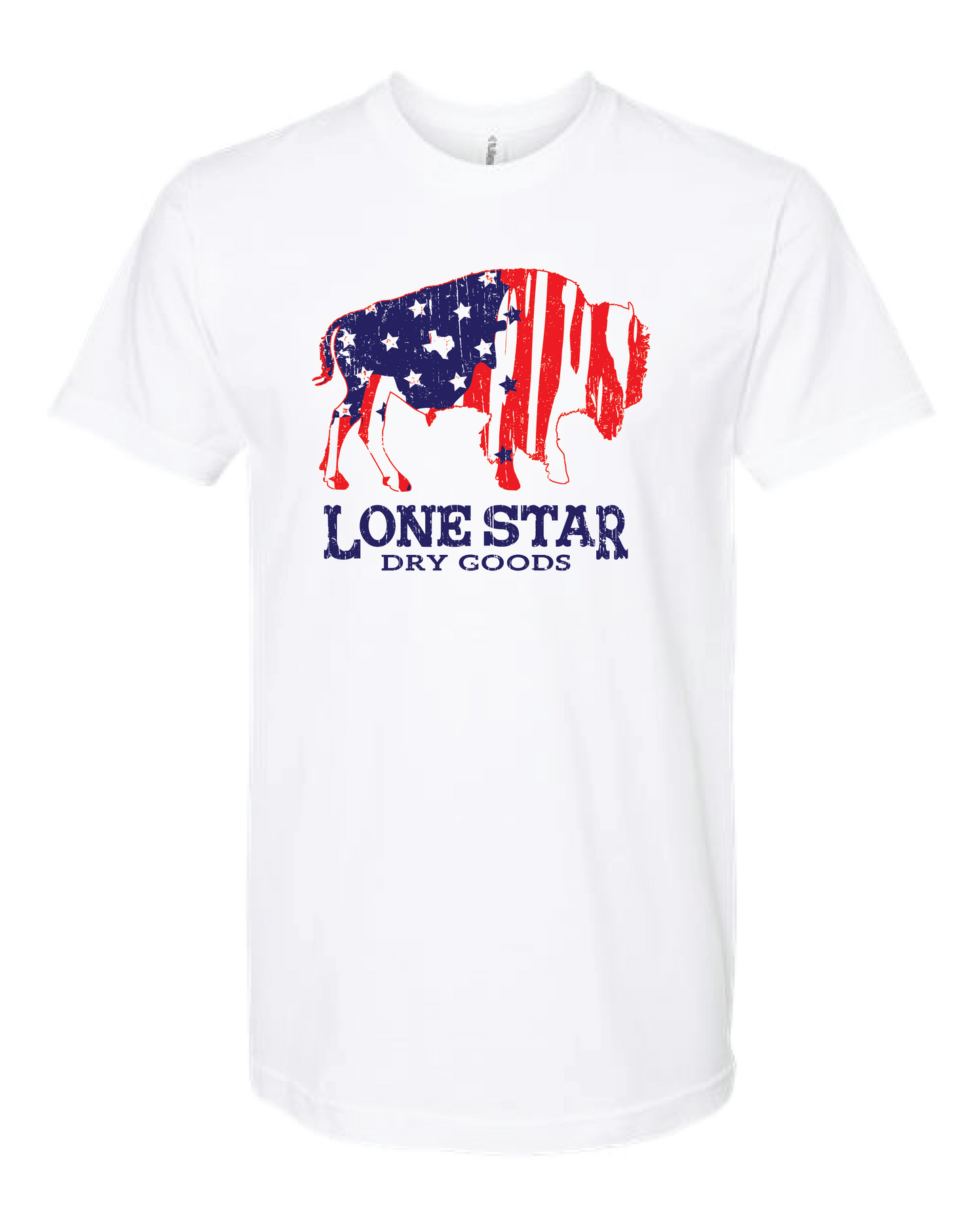 Americana Buffalo T-Shirt- White