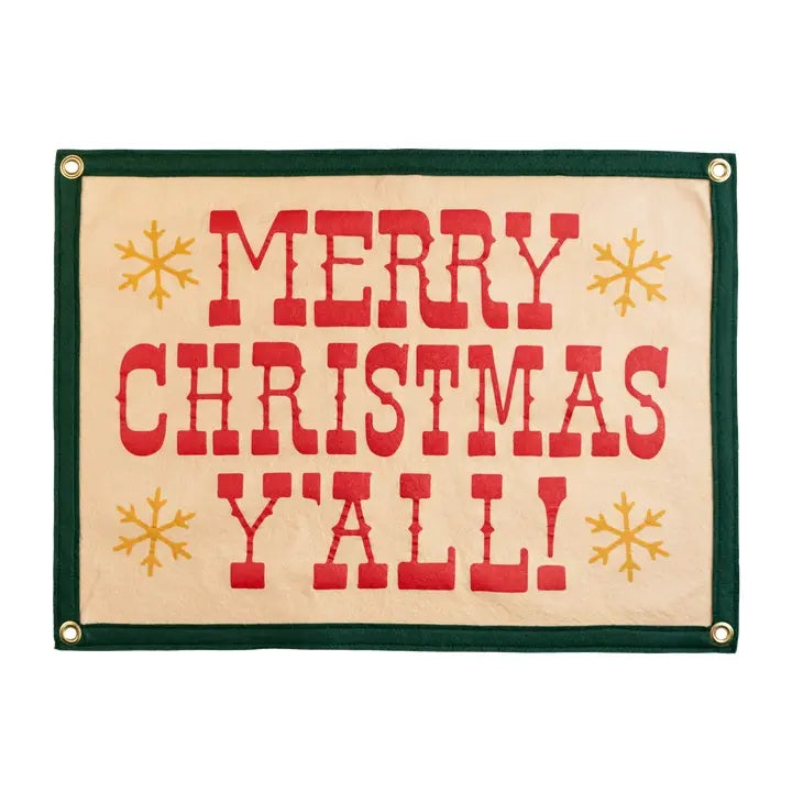Merry Christmas Y'all! Camp Flag