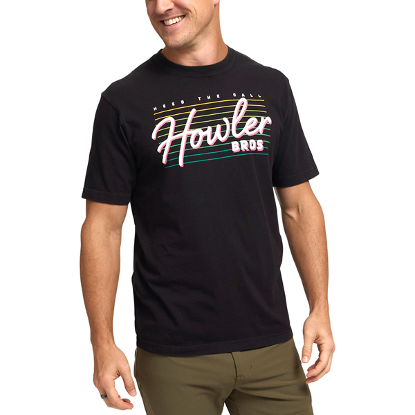 Howler Beach Club Cotton T-Shirt-Black