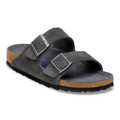 M's Arizona Soft Footbed Suede Leather- Charcoal Tonal