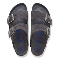M's Arizona Soft Footbed Suede Leather- Charcoal Tonal