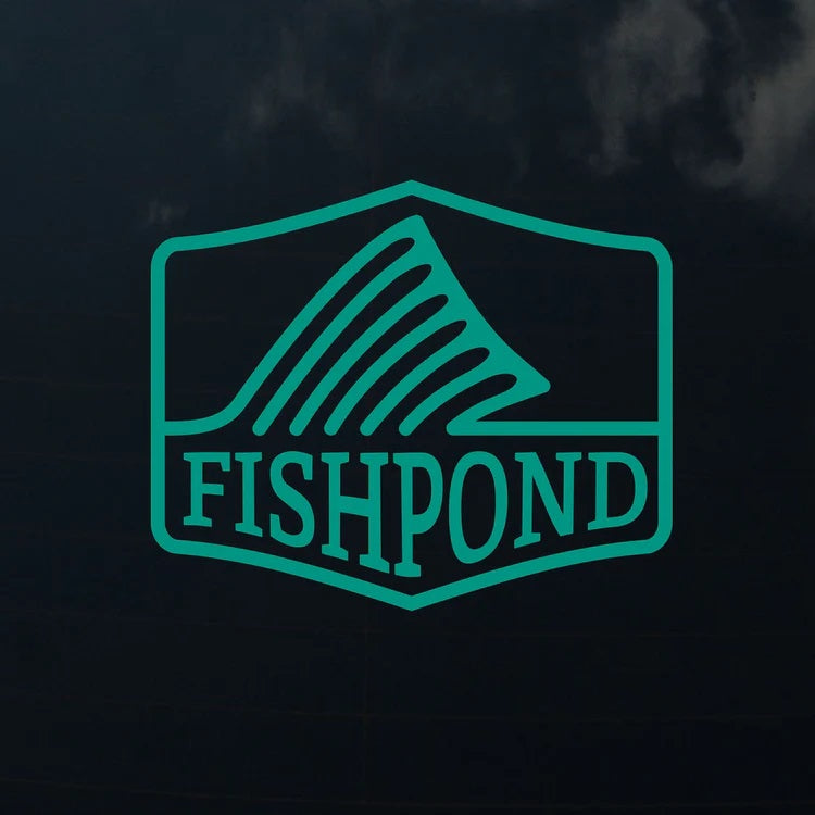 Dorsal Fin Sticker 4"- Aqua