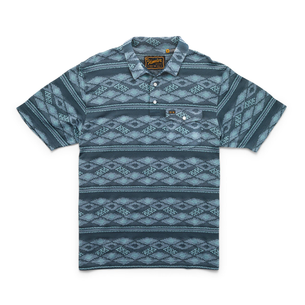 Ranchero Zango Jacquard Polo- Blue Shimmer