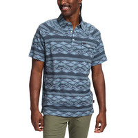 Ranchero Zango Jacquard Polo- Blue Shimmer