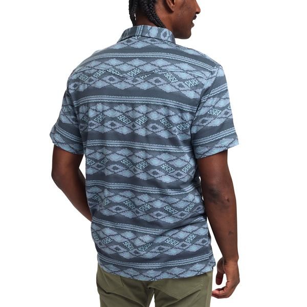 Ranchero Zango Jacquard Polo- Blue Shimmer