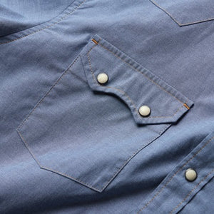 Crosscut Snapshirt- Blue Chambray