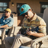 H Bolt Motif Snapback Hat- Teal Corduroy