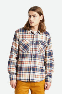 Bowery Flannel- Washed Navy/Barn Red/Off White