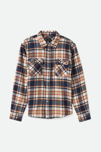 Bowery Flannel- Washed Navy/Barn Red/Off White