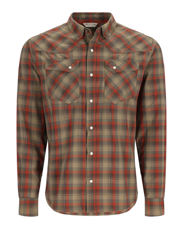 Brackett Long Sleeve Shirt- Clay/Bay Leaf Window Plaid