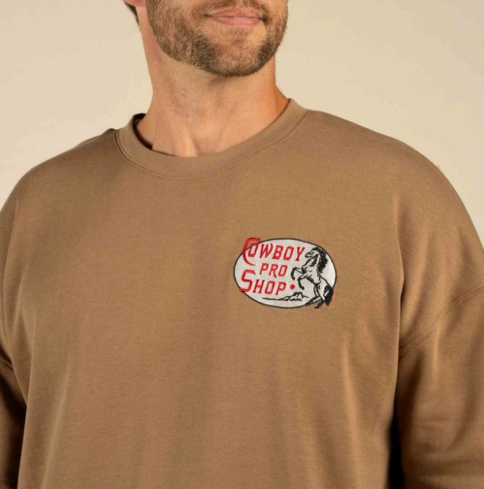 Cowboy Pro Shop Sweatshirt- Light Brown