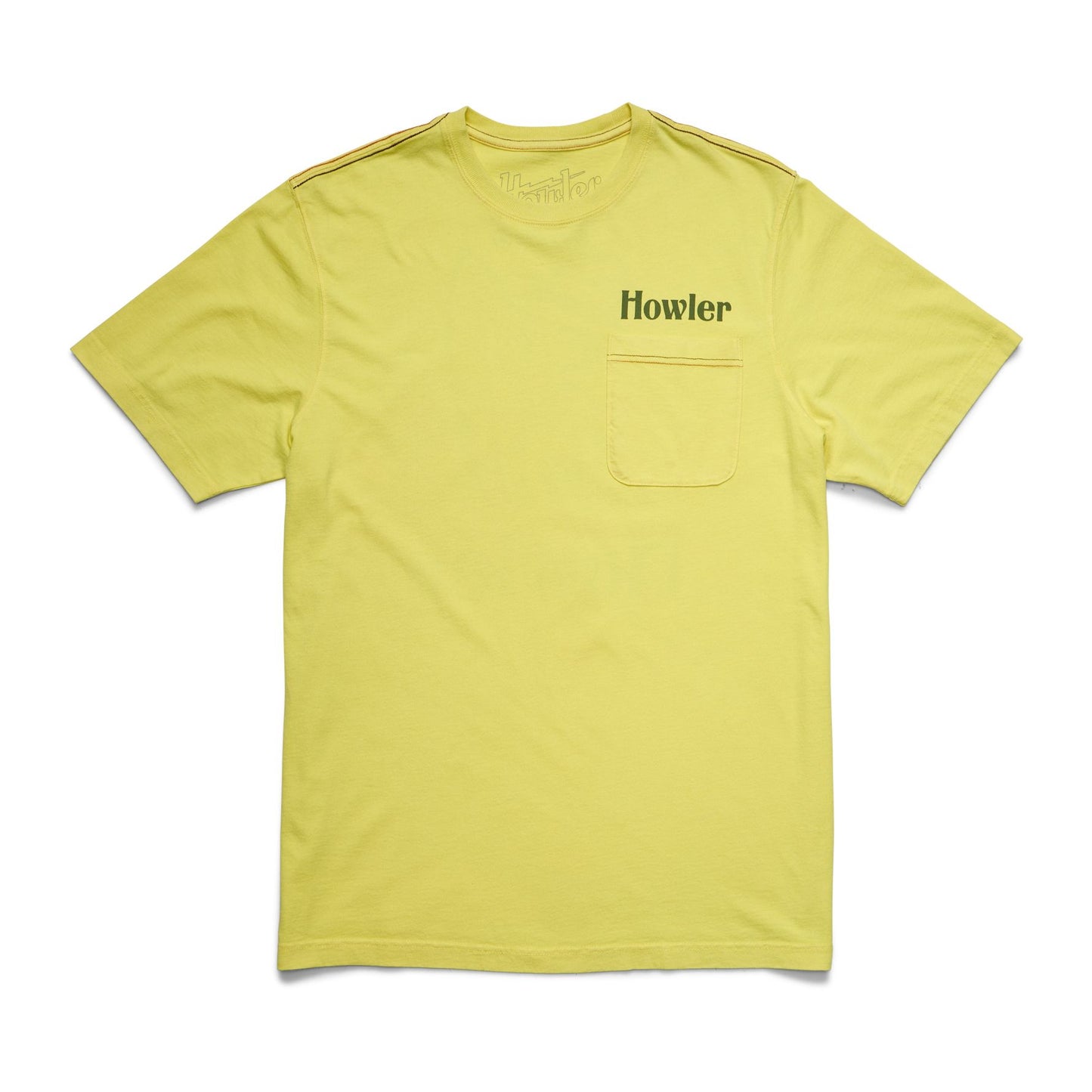 El Monito Cotton Pocket T-Shirt- Chartreuse