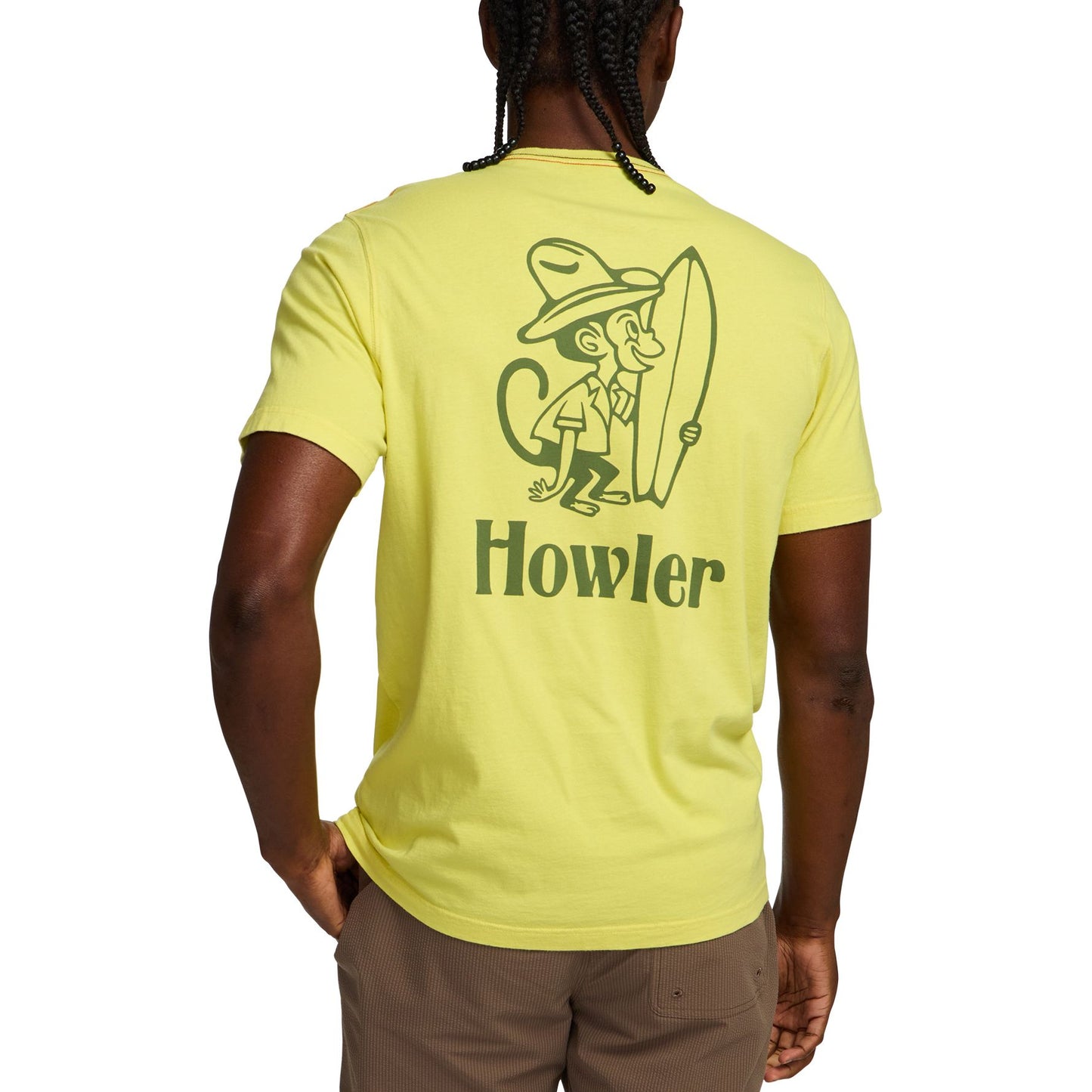 El Monito Cotton Pocket T-Shirt- Chartreuse