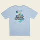 Chatty Bird Cotton T-Shirt- Dusty Blue