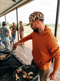 Drirelease Waffle Hoodie- Coastal Copper