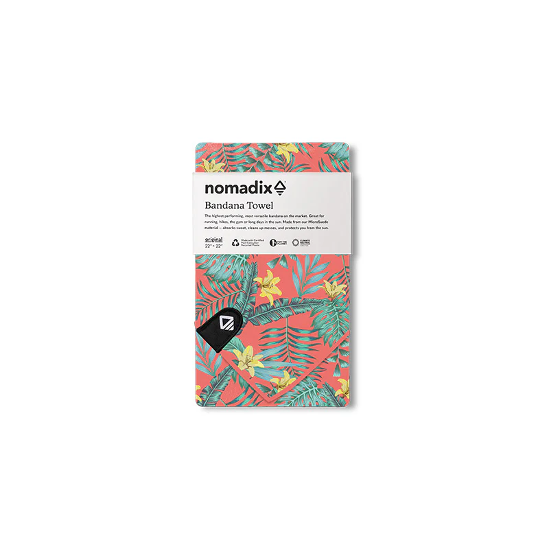 Bandana Towel: Palms Coral