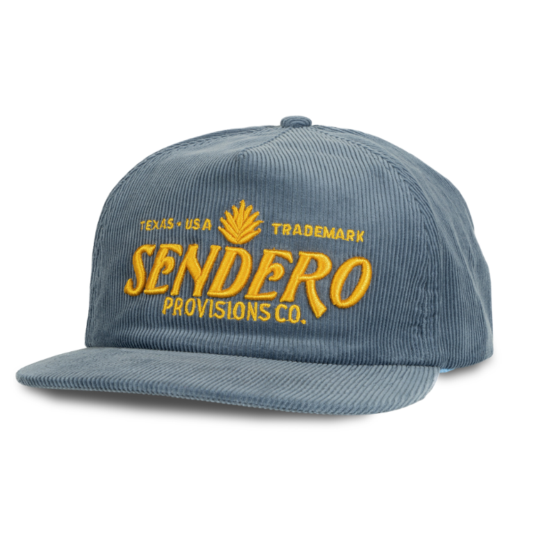 Sendero Logo Hat- Blue/Yellow Corduroy