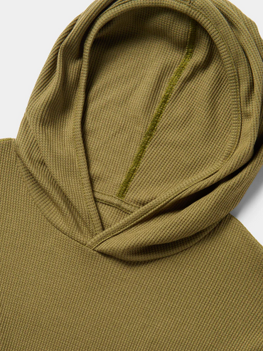 Drirelease Waffle Hoodie- Cordgrass