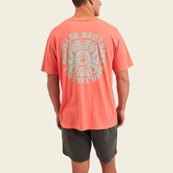 Crab Idol Cotton T-Shirt- Coral