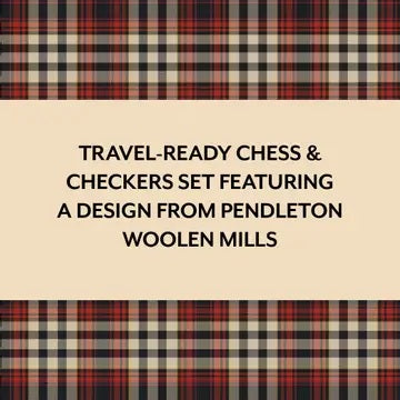 Pendleton Chess & Checkers Set -Red/Black Check