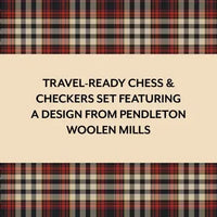 Pendleton Chess & Checkers Set -Red/Black Check