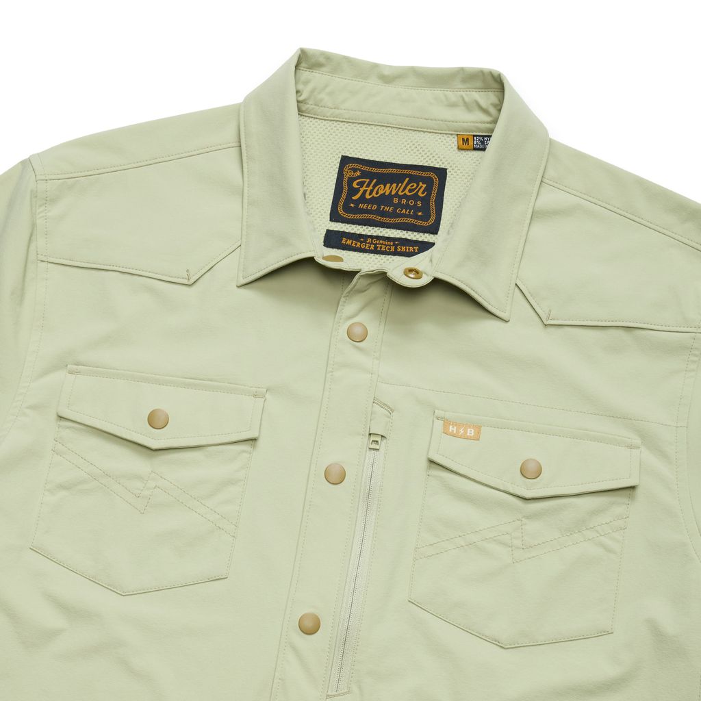 Emerger Tech Long Sleeve Shirt- Fog Green
