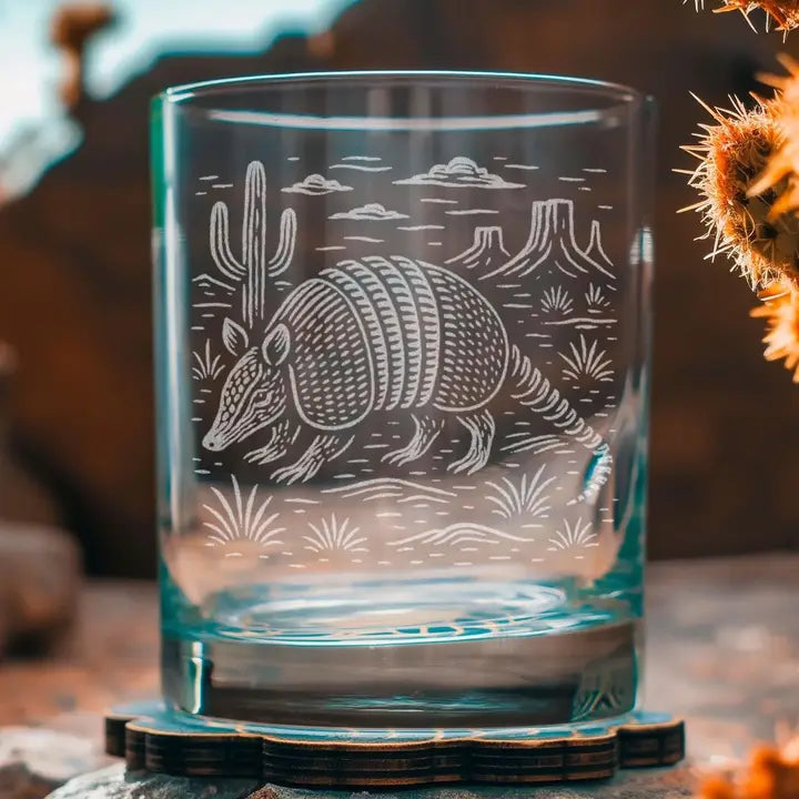 Armadillo Old Fashion 12oz Glass